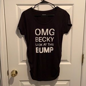 Motherhood maternity tee shirt medium black cute